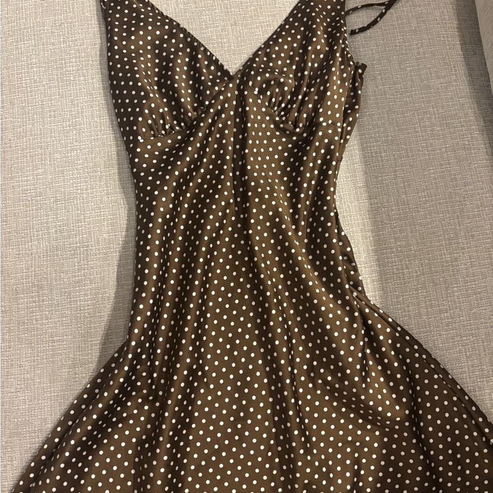 Frankie's Bikinis Brown Polka Dot Swimwear